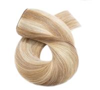 Invisible 16-26 Inch Clip In Human Hair Extensions One Piece with 5 Clips Brazilian Blonde Straight Hair Extensions(P8-613 HL,20inches)