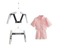 Invisible Acrylic Clothes Hanger set, Adjustable Unisex Mannequin Torso, Multi-Use Portable Clothing Photography/Retail Display Wall Mount Clothes Holder