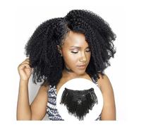 Invisible Afro Kinky Curly Clip Ins Hair Extensions Human Hair 120/160 Gram Virgin Hair Clips In Hair Extensions(120Gram 8PCS,18inches)