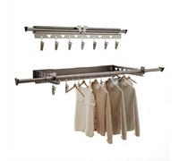 Invisible Balcony Laundry Hanger, Concealed Foldable Garment Drying Rack, Wall Mounted Retractable Clothes Airer, Lightweight