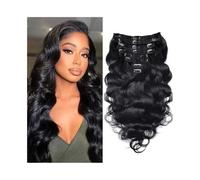 Invisible Body Wave Clip Ins Human Hair 8Pcs/Set Body Wave Clip in Hair Extensions 14-26 Inch Hair Extensions(24inches,240gSet)