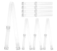 Invisible Bra Straps, 4 Pairs Clear Bra Straps Adjustable Transparent Bra Straps 10 Mm Thin Tpu Straps Dance Bra Clear Straps Non-slip Shoulder Straps Replacement for Women Girls Strapless Bras