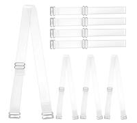 Invisible Bra Straps, 4 Pairs Clear Bra Straps Adjustable Transparent Bra Straps 12 Mm Thin Tpu Straps Dance Bra Clear Straps Non-slip Shoulder Straps Replacement for Women Girls Strapless Bras