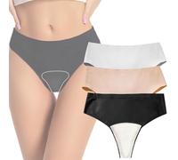Invisible Camel Toe concealer Thong Seamless High Waisted Underwear Camel Toe Cover Thong No Show Panty Pack (UK, Alpha, L, Regular, Regular, 3pcs)