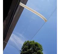 Invisible Canopy Entry Door Awning No Bracket UV Protection Rain & Snow Shield One-Piece Clear Polycarbonate Outdoor Use 50 x 90 cm (20 x 35 in)