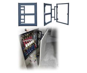 Invisible Carbon Steel Access PanelF Door for Bathtub Underfloor Heating Drain Pipe Openings200x300mm (7.9x11.8in)& Dist Solut