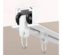 Invisible Ceiling Curtain Rail System White 14.4ft Track Rod for Curtains Privacy Divider Drape Kit Smooth Sliding Curtain Pole for Home Hotel Garage (4.4m)