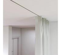 Invisible Ceiling Curtain Track System Retractable Built in Rail for Patio Gazebo Van Shower Adjustable Length 1m 6m Sleek White Design