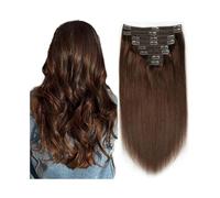 Invisible Chocolate Brown Extensions Clip in #4 Real Human Straight Real Hair Extensions Hair Extensions(24inches)
