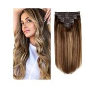 Invisible Clip In Hair Extensions Human Hair 8Pcs/Set 18 Clips Thin Full Head Clip In Natural Hair Hair Extensions(20inches)