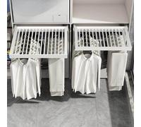 Invisible Clothes Drying Rack - Space-Saving Hanger with Slide Rail for Balcony or Drawer - Versatile Storage Solution for Trousers and Laundry Organization