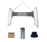 Invisible Clothing Mannequin Hanger, Transparent Acrylic Photography Wall Mount Display Pants Rack with Foam Strips & Fishing Line, Adjustable Acrylic Dress Form Torso