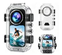 Invisible Dive Case for Insta360 X6, 60M/196FT Waterproof Underwater Photography Housing Cover Protective Shell with 1/4 Threaded Hole and Magnetic Quick Release Mount Camera Accessories