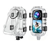 Invisible Dive Case for Insta360 X6, 60M Camera Underwater Housing Shell Waterproof Case Protective Anti-fog Cover with Adapter Bracket for Insta 360 X6 Camera Accessories