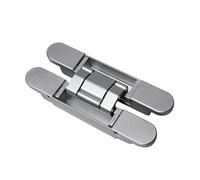 Invisible Door Hinge Hidden Three-Dimensional Adjustable Cross Wooden Outside Open(40KG-Silver)