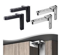 Invisible Door Hinge, Zinc Alloy 3D Adjustable Hinge for Outward-Opening Doors with ±3mm Left/Right & ±1.5mm Front/Rear Adjustment, 110° Opening Angle, 70kg Max Load, Silver or Black, 2-Piece Set