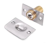 Invisible Door Latch Spring Catch Stainless Steel Roller Bolt for Wooden Cabinet Doors Internal Use Adjustable Tension Silent Closure 1 Pack