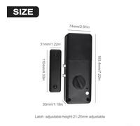 Invisible Door Lock Compatible with TTlock App and IC Card, Keyless Entry for Wood Doors, Remote Control, Multiple Methods, Anti-Theft(Silver)