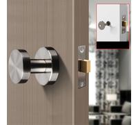Invisible Door Lock for Enhanced Privacy, Single Side Lock, Easy Operation (Silver)