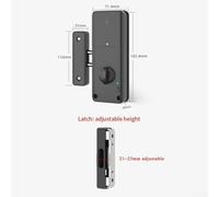 Invisible Door Lock for Wooden Doors with Card and App Unlocking, Automatic Locking, Compatible with Indoor Doors up to 60mm Thickness