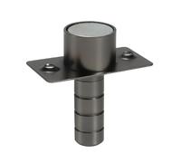 Invisible Door Stop - Suction Stainless Steel Anti-Collision Device for Hidden Doors - Automatic Touch Door Stopper for Bedroom - Compact Sizes: 22.7 * 28mm & 60.6 * 32.6mm - Black