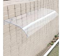Invisible Door & Window Canopy, Clear Polycarbonate Awning, Arched Porch Shelter for Garages & Sidewalks, Weather Protection from Rain & Snow (40x60cm/15.7x23.6in)
