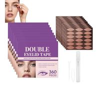 Invisible Double Eyelid Tape for Hooded Eyes & Makeup - Waterproof Eyelid Lifter Strips, Gentle & Breathable Eye Lift Tape for Lifted Eye Contour, 360 Pcs Natural Glue-Free (8PCS)