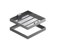 Invisible Drain Cover & Access Frame, Stainless Steel Septic Lid for Garden Pathway, Outdoor Yard, Max Load 300 Kg (70x70cm/27x27in)