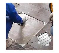 Invisible Drain Cover Embedded Sewer Grate Zinc Coated Manhole Cover with Stainless Steel Frame Sleek Design for 8cm Depth 40x40cm (15.7x15.7in) Perfect for Outdoor Use