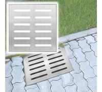 Invisible Drain Cover Gully Grate for Shower Basement Stainless Steel Floor Drain Frame & Grate (25x25x2cm / 10x10x0.8in) -Water Drainage Solution