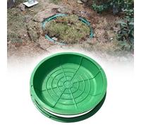 Invisible Drain Cover - Portable Circular Resin Manhole Lid & Frame - Outdoor In-Ground Access Cover for Lawn & Garden -Weatherproof Sleek Design