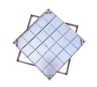 Invisible Drain Covers Square Manhole Covers & Frames Embedded Channel Cleaning Lid Stainless Steel Inspection Cover for Yard/Driveway/Path/Garden/Garage (10"x10")