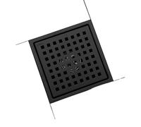 Invisible Drain with ct-Proof Design Square Matte Black Floor Drain for Shower Built-in Grate Odor-Resistant Bathroom Drainage Solution Modern Style
