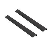Invisible Drawer Handles 2 Pack Wardrobe Handles Wine Cabinet Pulls Handles Concealed Cupboard Handles Brushed Furniture Handles Aluminum Alloy Matt Black (Length 400mm)