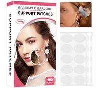 Invisible Earring Support, Waterproof Patches, Invisible Plasters to Support the Ear Lobe, 100 Pieces/200 Pieces, Prevent Sagging and Stretching, Comfortable Earring Stabilisers