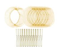 Invisible Elastic Hair Net With Pins For Ballerinas Buns 20pcs Meshes 50 U Shaped Set For Dance Bun Hair Invisible Elastic Edge Mesh And U Shaped Set