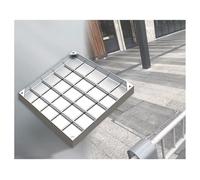 Invisible Embedded Manhole Cover - Stainless Steel Inspection Lid for Outdoor Use Decorative Septic Tank Cover for Patios Gardens Schools Courtyards (5cm 50x50cm/19.6x19.6in)