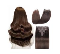 Invisible Extensions Brown Real Human Hair Darkest Brown 120g Invisible Removable 8 Pieces Per Set Hair Extensions(22inches)