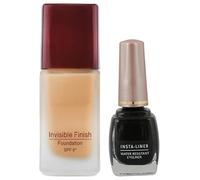 Invisible Finish Spf 8 Foundation,For All Skin Shade 05,Lightweight,Water Based,Liquid Foundation For Natural Glow,25 Ml & Insta Eye Liner,Black,Water Resistant,Long-Lasting,9 Ml,1 Count