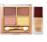 Invisible Finish Spf 8 Mousse Matte Light Coverage Foundation For All Skin Types, Shade 01, 25Ml And Eye Color Quartet Eye Shadow, Desert Rose, 7G, 2 Count
