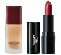Invisible Finish Spf 8 Natural Cream Light Coverage Foundation For All Skin, Shade 01, 25Ml & Cushion Matte Lipstick, Red Wine, 4.5 G, 1 Count