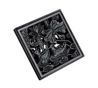 Invisible Floor Drain Square Drain Strainer Hair Catcher Anti-Blocking Backflow Preventer for Bathroom Kitchen Laundry Kitchen Bathroom Sink Drain Strainer Black Hair Catcher