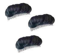 Invisible Fluffy Hair Pad, 3PCS Fluffy Princess Styling Increased Hair Pad, Invisible Fluffy Hair Clip, Invisible Fluffy Volume Lift Clip (A-3PCS Black)