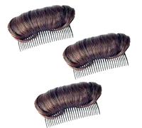 Invisible Fluffy Hair Pad, 3PCS Fluffy Princess Styling Increased Hair Pad, Invisible Fluffy Hair Clip, Invisible Fluffy Volume Lift Clip (C-3PCS Dark Brown)