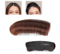 Invisible Fluffy Hair Pad,Hair Bun Invisible False Hair Clip,Invisible Fluffy Hair Pad Blonde & Black,Natural Hair Holder Bump Clip for Insert Volume DIY Heighten Hair