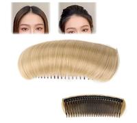 Invisible Fluffy Hair Pad,Hair Bun Invisible False Hair Clip,Invisible Fluffy Hair Pad Blonde & Black,Natural Hair Holder Bump Clip for Insert Volume DIY Heighten Hair