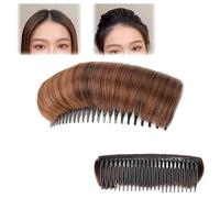 Invisible Fluffy Hair Pad,Hair Bun Invisible False Hair Clip,Invisible Fluffy Hair Pad Blonde & Black,Natural Hair Holder Bump Clip for Insert Volume DIY Heighten Hair