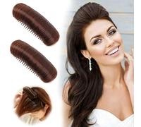 Invisible Fluffy Hair Pad, Invisible Fluffy Hair Pad Blonde, Fluffy Hair Pad Styling Insert Tool, 2025 Upgrade Natural Fluffy Hair Clips, Natural Hair Bump Clip for Volume (Dark Brown*2)