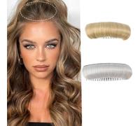 Invisible Fluffy Hair Pad,Invisible Fluffy Hair Pad Synthetic False Hair Clip,Comb In Forehead Raising Hair Bun,Natural Hair Bump Clip,DIY Heighten Hair,for Bridal Makeup,Party Styling