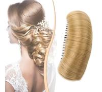 Invisible Fluffy Hair Pad, Natural Fluffy Hair Bumps for Volume Insert, Bump It Up Hair Accessory Volume Clip, Invisible Fluffy Hair Pad Blonde for Women Girls (Golden)
